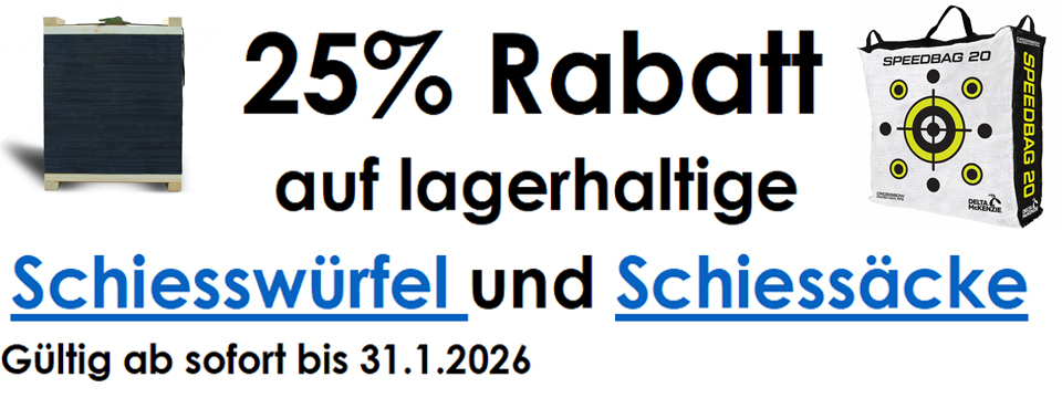 Schiesss�cke und Schiessw�rfel 25% Aktion